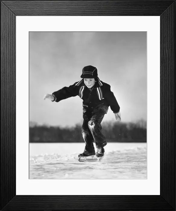 Framed Print : Boy ice-skating Framed Print : Boy ice-skating