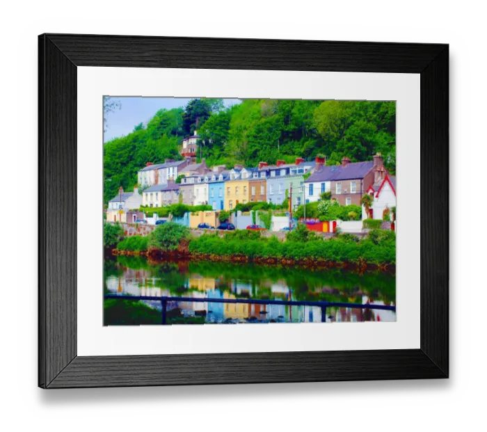Framed Print : Colourful cork houses