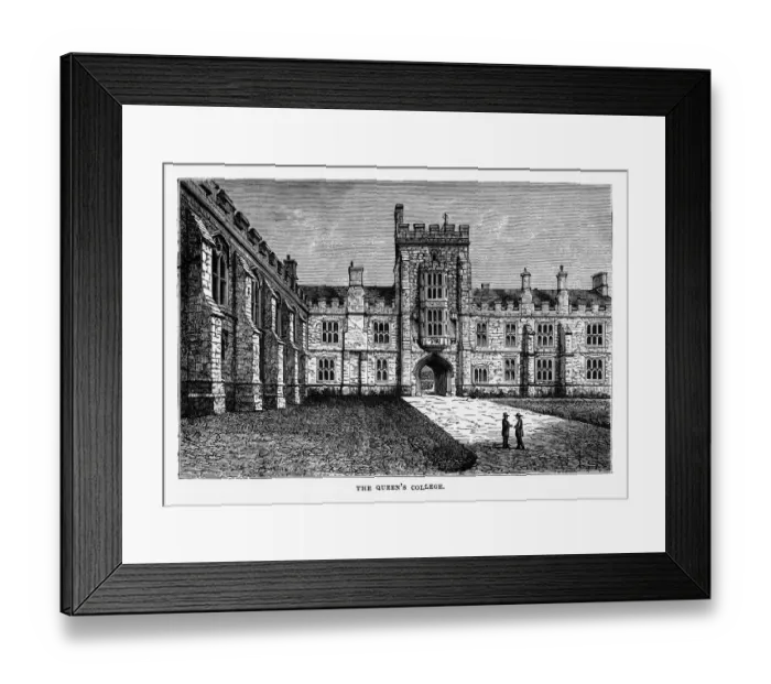 Framed Print : Queenas College, Cork, County Cork, Ireland Victorian Engraving, 1840
