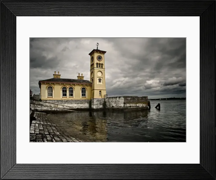 Framed Print : Town Hall. The colourful Cobh Town Hall situated in the waterfront of the Framed Print : Town Hall. The colourful Cobh Town Hall situated in the waterfront of the