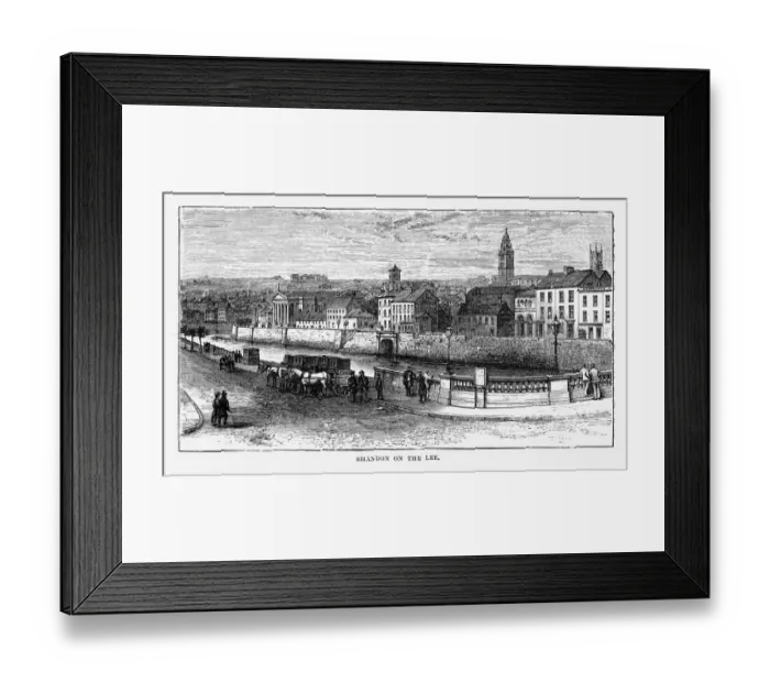 Framed Print : Shandon on the Lee, Cork, County Cork, Ireland Victorian Engraving, 1840 Framed Print : Shandon on the Lee, Cork, County Cork, Ireland Victorian Engraving, 1840