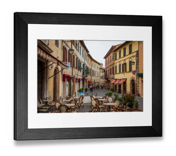 Framed Print : Montalcino Town Square Framed Print : Montalcino Town Square
