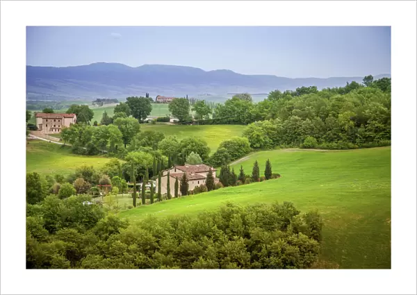 Tuscany. Beautiful Tuscan landscape near the town of Pienza, Tuscany, Italy