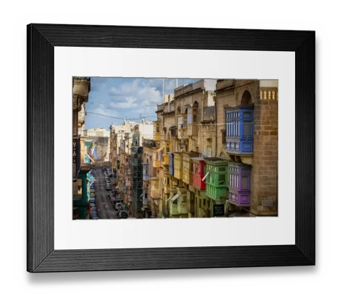 Framed Print : Colourful Balconies Framed Print : Colourful Balconies