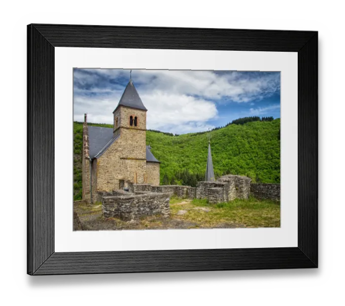Framed Print : Esch sur Sure Church