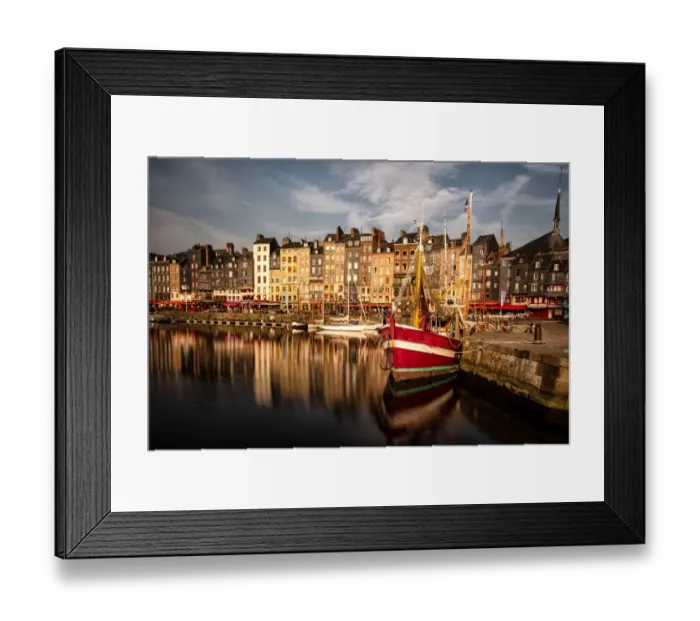 Framed Print : Honfleur. Panorama of french town en harbor of Honfleur in Department of Calvados Framed Print : Honfleur. Panorama of french town en harbor of Honfleur in Department of Calvados