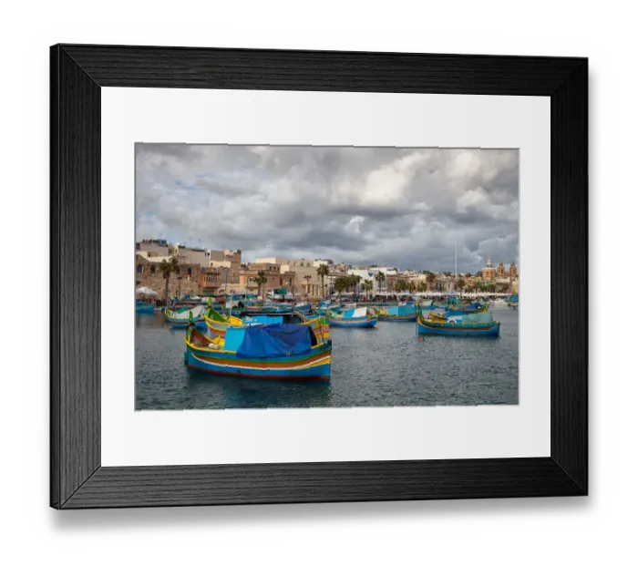Framed Print : Marsaxlokk Harbour Framed Print : Marsaxlokk Harbour
