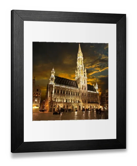 Framed Print : Sunset in Brussels Framed Print : Sunset in Brussels