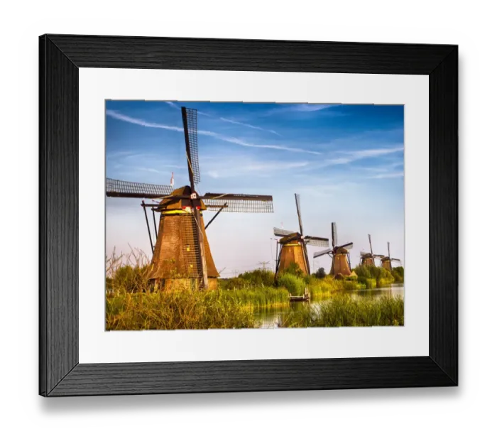 Framed Print : Five Windmills Framed Print : Five Windmills