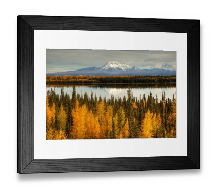 Framed Print : Alaska. View to Mount Wrangell and Zanetti from the Richardson Highway Viewpoint, Alaska Framed Print : Alaska. View to Mount Wrangell and Zanetti from the Richardson Highway Viewpoint, Alaska