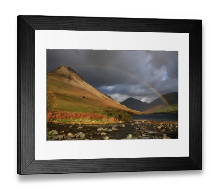 Framed Print : Rainbow in Wast Water