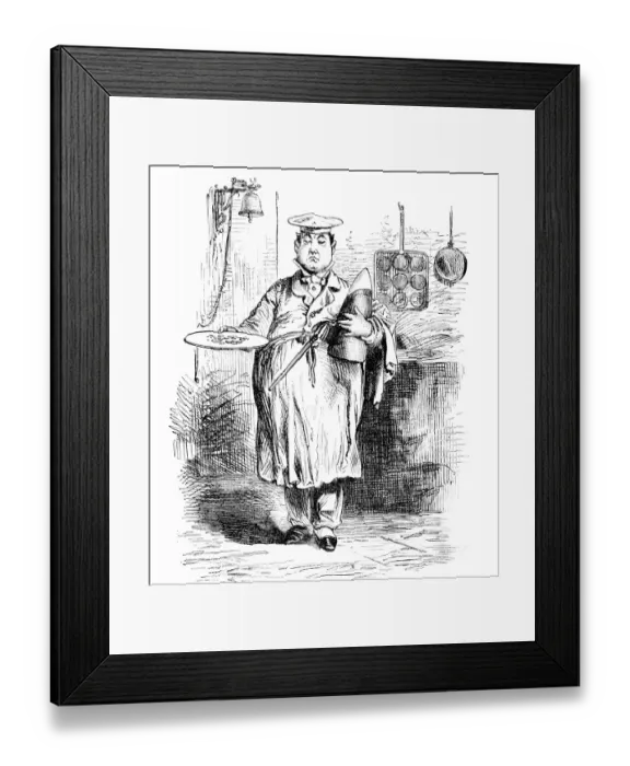 Framed Print : Cook presenting a plate with food Framed Print : Cook presenting a plate with food
