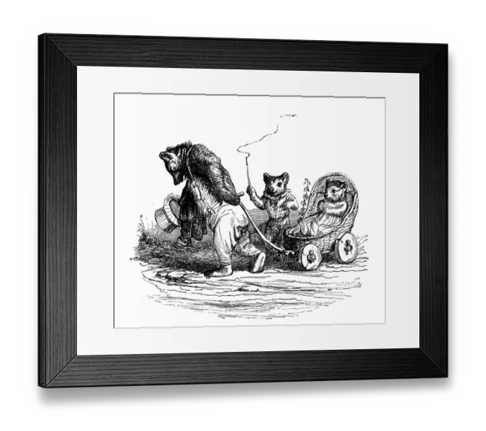 Framed Print : Humanized animals illustrations: Bears Framed Print : Humanized animals illustrations: Bears