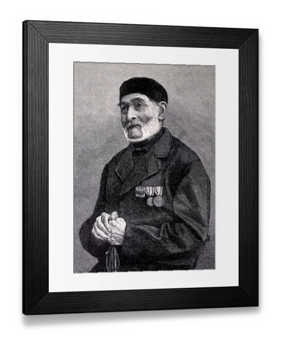 Framed Print : Portrait of the old man with many medals - 1896 Framed Print : Portrait of the old man with many medals - 1896