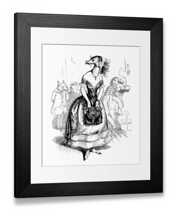 Framed Print : Humanized animals illustrations Framed Print : Humanized animals illustrations