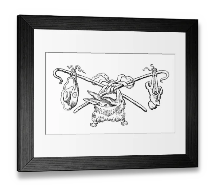 Framed Print : Humanized animals illustrations: Decoration Framed Print : Humanized animals illustrations: Decoration