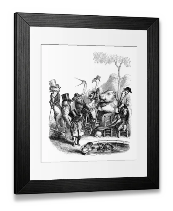 Framed Print : Humanized animals illustrations: Group Framed Print : Humanized animals illustrations: Group