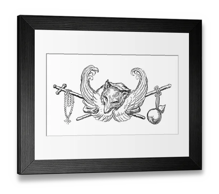 Framed Print : Humanized animals illustrations: Decoration Framed Print : Humanized animals illustrations: Decoration