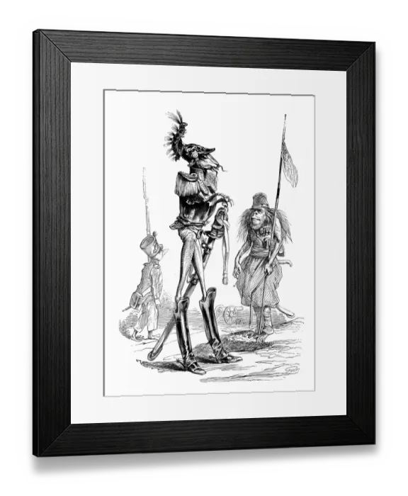 Framed Print : Humanized animals illustrations: Soldiers Framed Print : Humanized animals illustrations: Soldiers