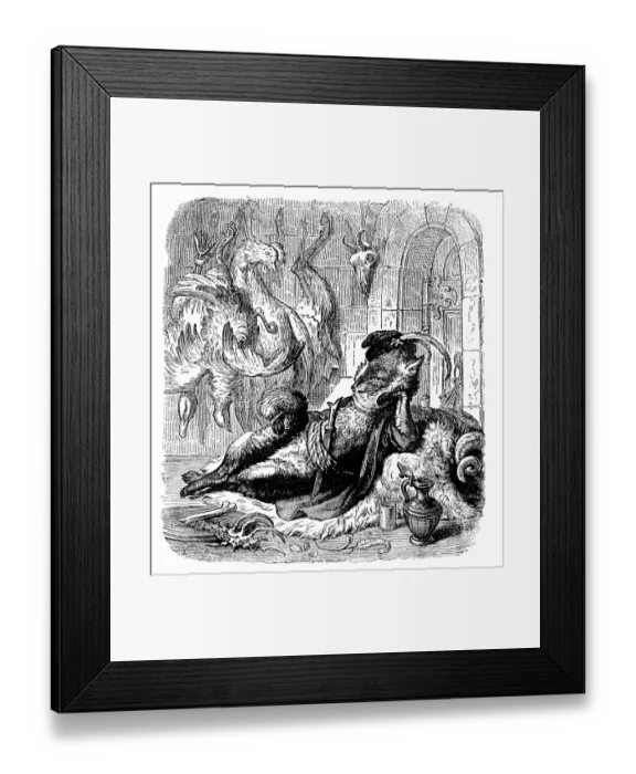 Framed Print : Humanized animals illustrations: Fox Framed Print : Humanized animals illustrations: Fox