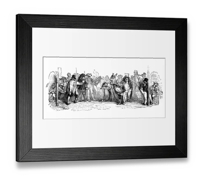 Framed Print : Humanized animals illustrations: Group Framed Print : Humanized animals illustrations: Group