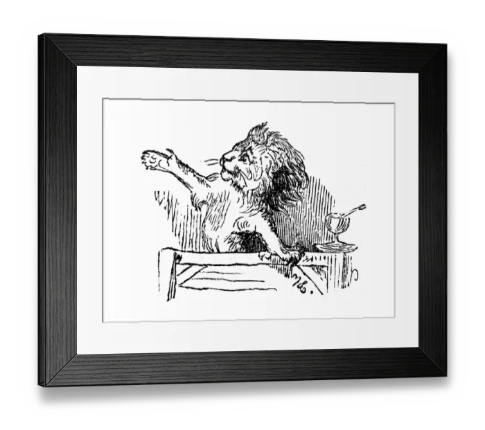 Framed Print : Humanized animals illustrations: Lion Framed Print : Humanized animals illustrations: Lion
