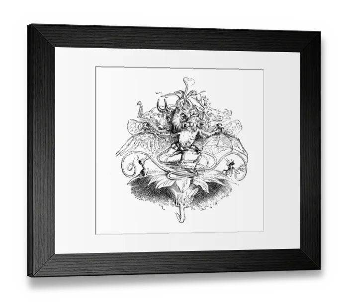 Framed Print : Humanized animals illustrations: Lion Framed Print : Humanized animals illustrations: Lion