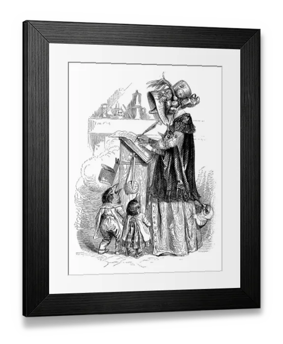 Framed Print : Humanized animals illustrations: bird writing Framed Print : Humanized animals illustrations: bird writing