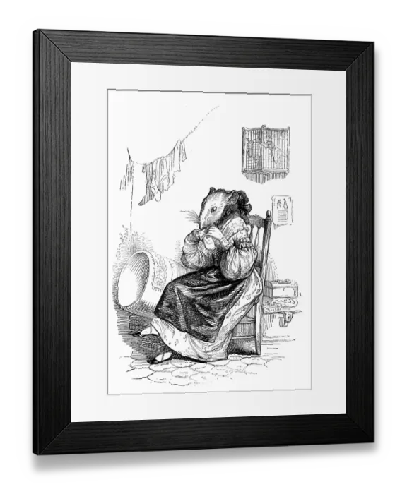 Framed Print : Humanized animals illustrations: Mouse Framed Print : Humanized animals illustrations: Mouse