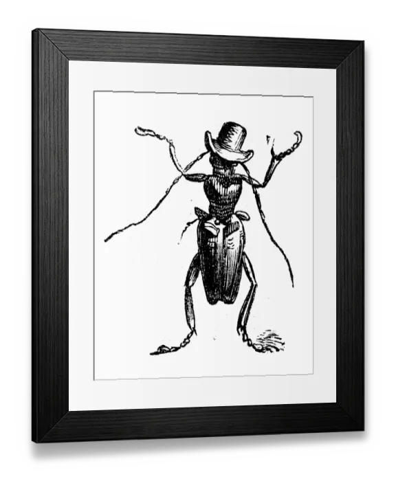 Framed Print : Humanized animals illustrations: Insect