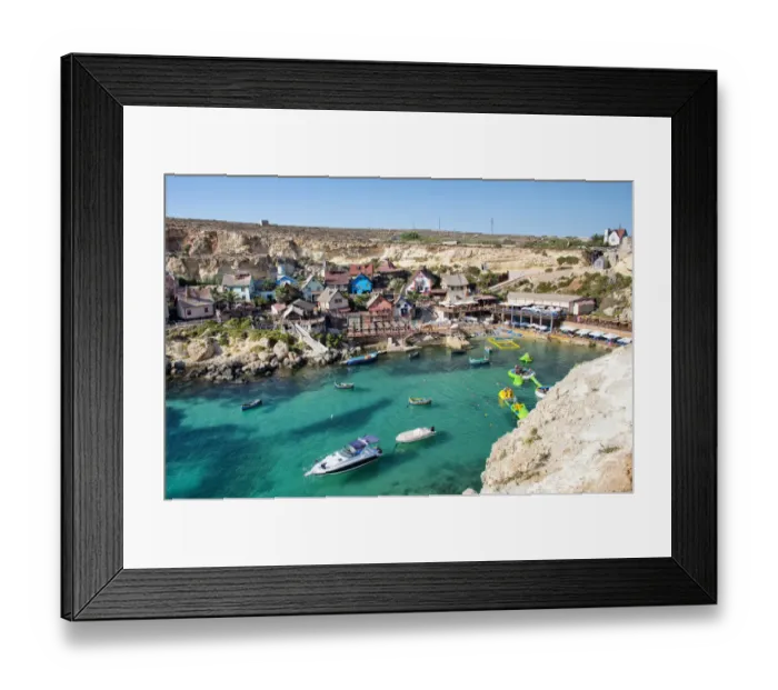 Framed Print : Sweethaven Village, Popeye Village Anchor Bay Framed Print : Sweethaven Village, Popeye Village Anchor Bay