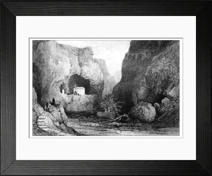 Framed Print : Antique illustration of mediterranean landscapes: Saint Pauls Chapel, Malta Framed Print : Antique illustration of mediterranean landscapes: Saint Pauls Chapel, Malta