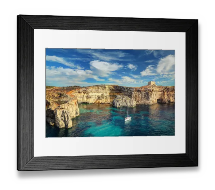 Framed Print : Republic of Malta, Comino Island, Watching tower, St. Marys Tower Framed Print : Republic of Malta, Comino Island, Watching tower, St. Marys Tower