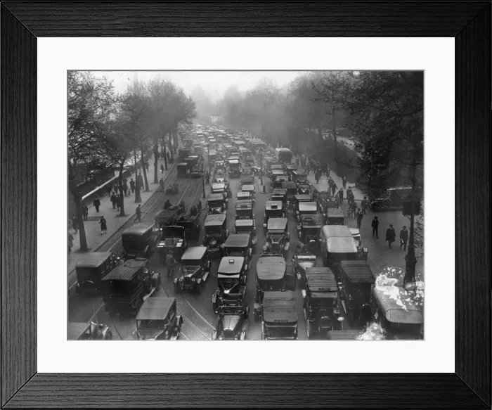 Framed Print : Traffic During Strike Framed Print : Traffic During Strike