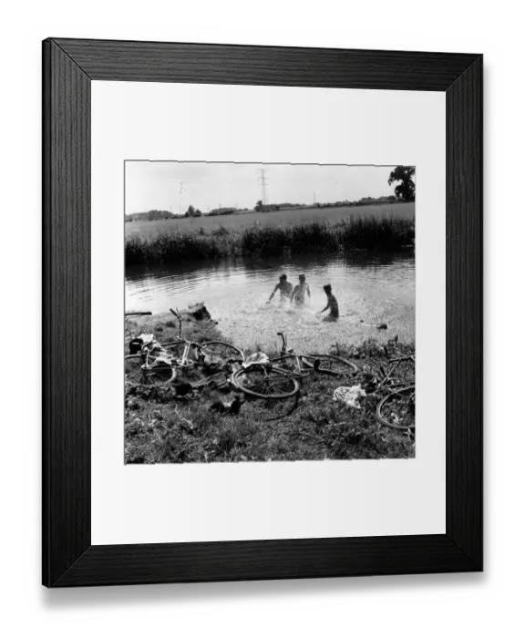 Framed Print : River Games