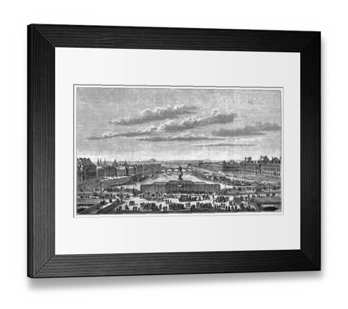 Framed Print : Pont Neuf and the Quais at the Louvre at the time of Louis XIV Framed Print : Pont Neuf and the Quais at the Louvre at the time of Louis XIV