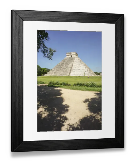 Framed Print : Mayan Pyramid of Kukulkan, El Castillo, and ruins at Chichen Itza, Yucatan, Mexico Framed Print : Mayan Pyramid of Kukulkan, El Castillo, and ruins at Chichen Itza, Yucatan, Mexico