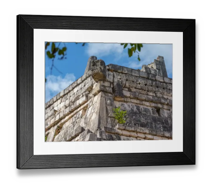 Framed Print : Detail of pyramid in Chichen Itza ruins, Mexico Framed Print : Detail of pyramid in Chichen Itza ruins, Mexico