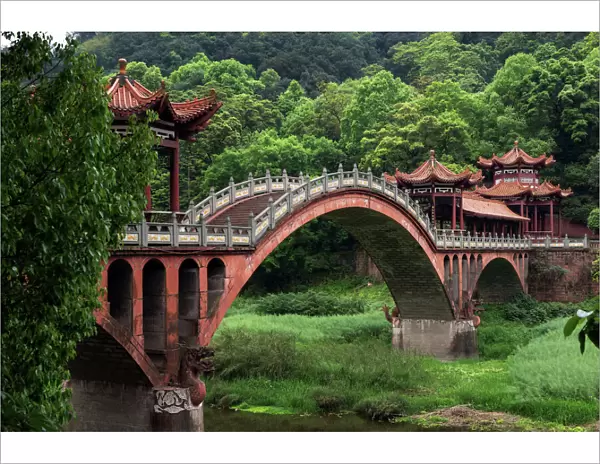 Haoshang Bridge near Leshan Giant Buddha, Sichuan province, China