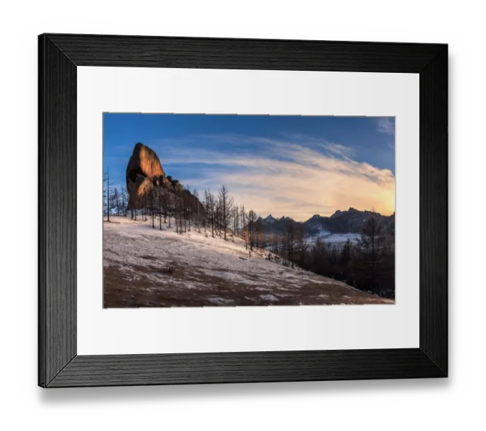 Framed Print : Mongolian landscape at Terelj National Park, Ulanbator, Mongolia