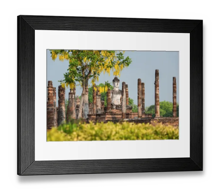 Framed Print : Buddha statues at Wat Mahathat, Sukhothai, Thailand Framed Print : Buddha statues at Wat Mahathat, Sukhothai, Thailand