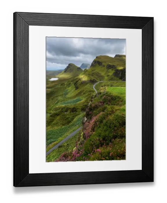 Framed Print : Sunlight down at Quiraing, Isle of Skye, UK Framed Print : Sunlight down at Quiraing, Isle of Skye, UK