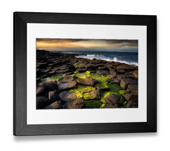 Framed Print : Sunset at The Giants Causeway Framed Print : Sunset at The Giants Causeway