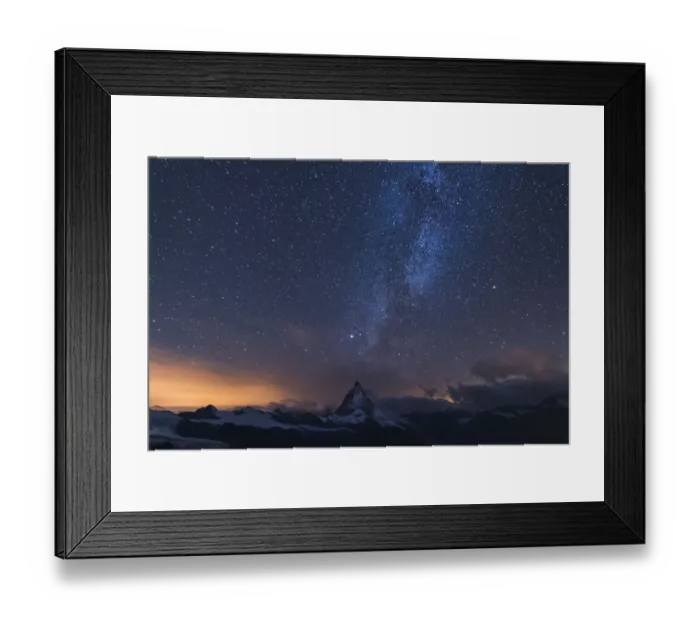 Framed Print : Milky Way Galaxy over th Matterhorn Framed Print : Milky Way Galaxy over th Matterhorn