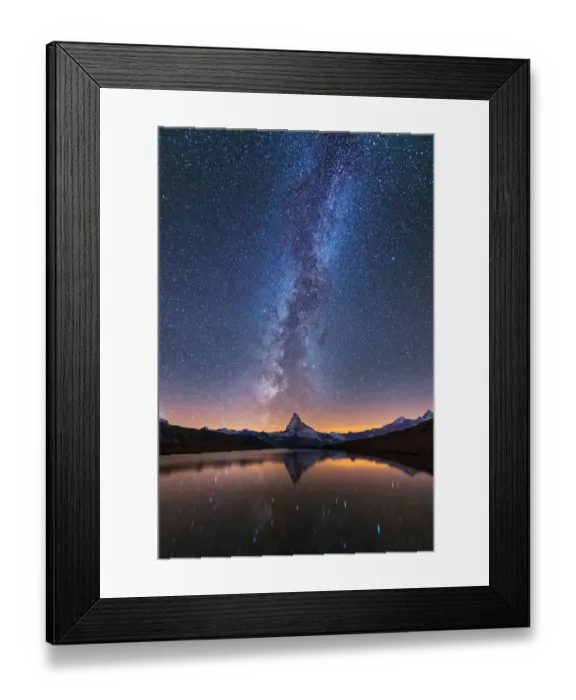 Framed Print : Milky way over Matterhorn Framed Print : Milky way over Matterhorn