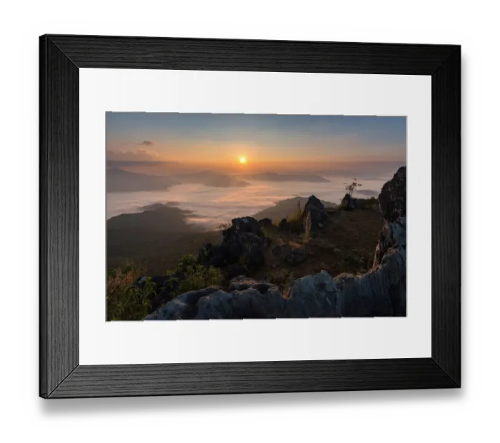 Framed Print : Sunset at Doi Pha Tang (Pha Tang mountain), Chiangrai, Thailand Framed Print : Sunset at Doi Pha Tang (Pha Tang mountain), Chiangrai, Thailand
