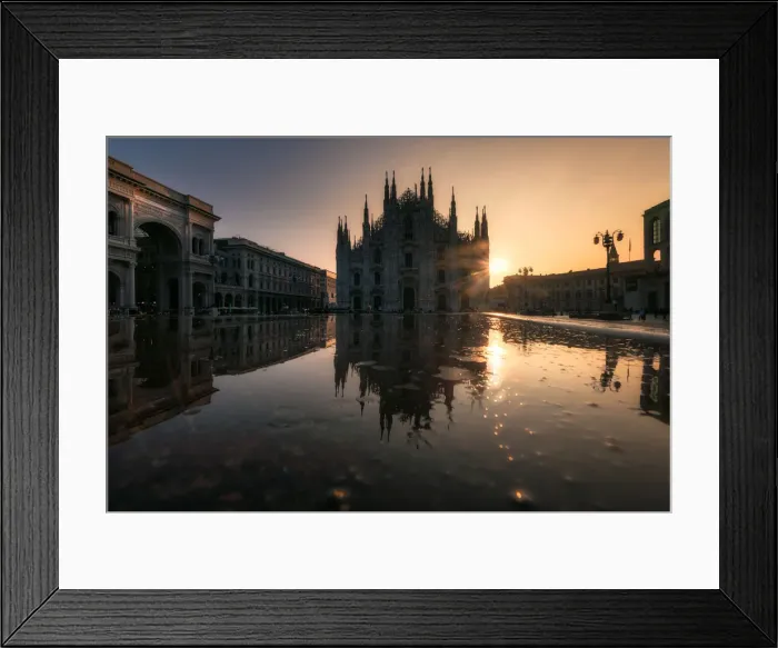 Framed Print : Duomo di Milano with reflection