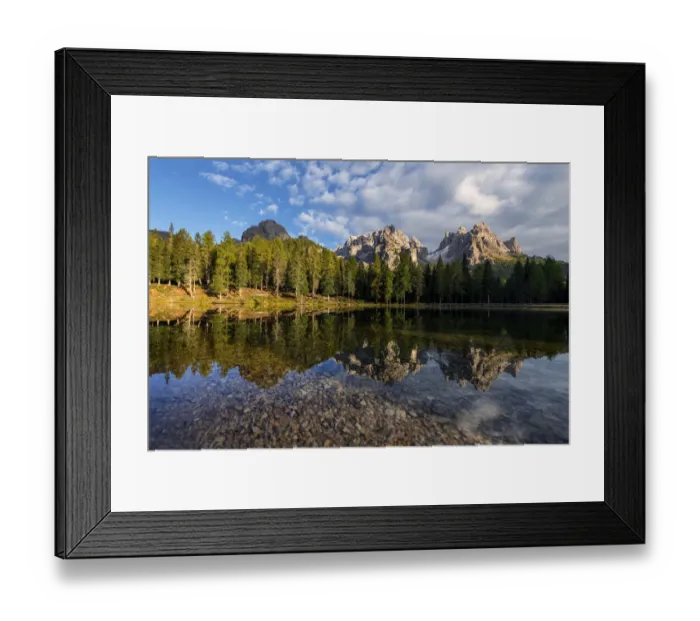 Framed Print : Panoramic of Lake Antorno Framed Print : Panoramic of Lake Antorno
