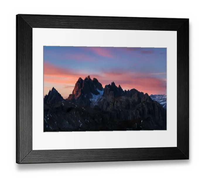 Framed Print : Dolomite mountain range in the morning Framed Print : Dolomite mountain range in the morning