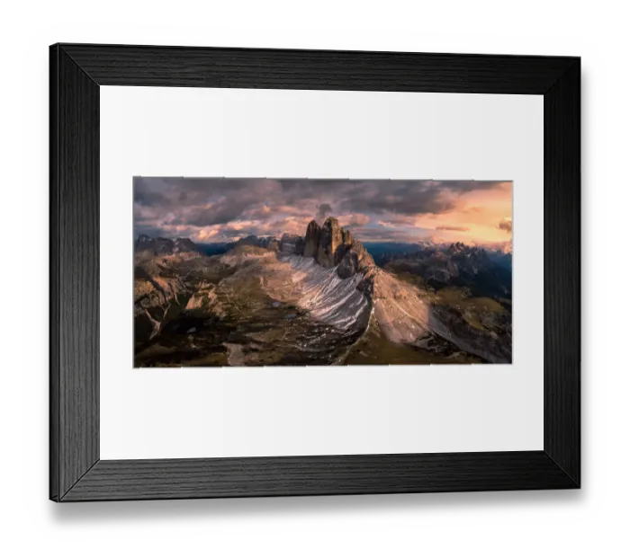 Framed Print : Tre Cime di Lavaredo, Dolomite Alps, Panorama, Italy Framed Print : Tre Cime di Lavaredo, Dolomite Alps, Panorama, Italy